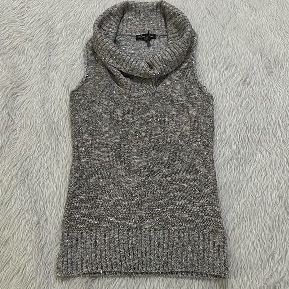 International concepts brown gold knit turtle neck top size small - Picture 1 of 5